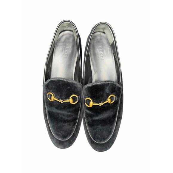 Gucci Black Velvet Jordan Loafers- size 39 - Picture 6 of 7